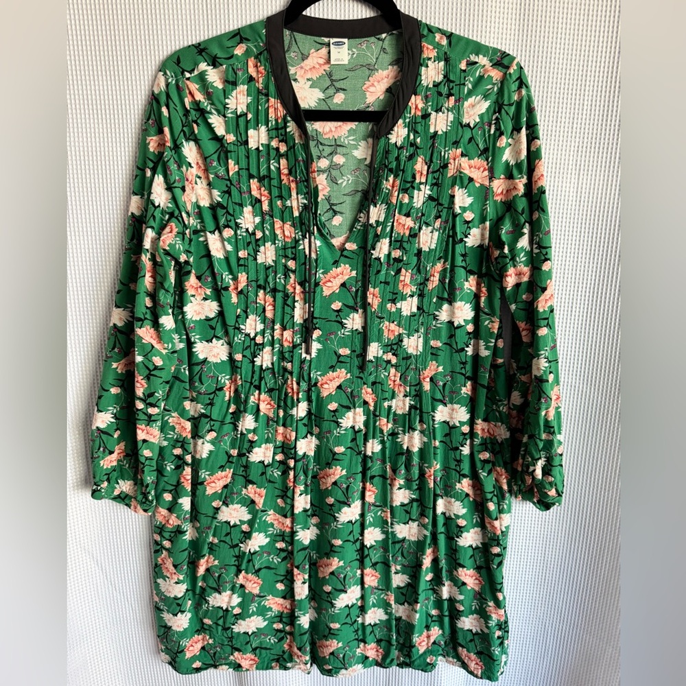 Green floral dress